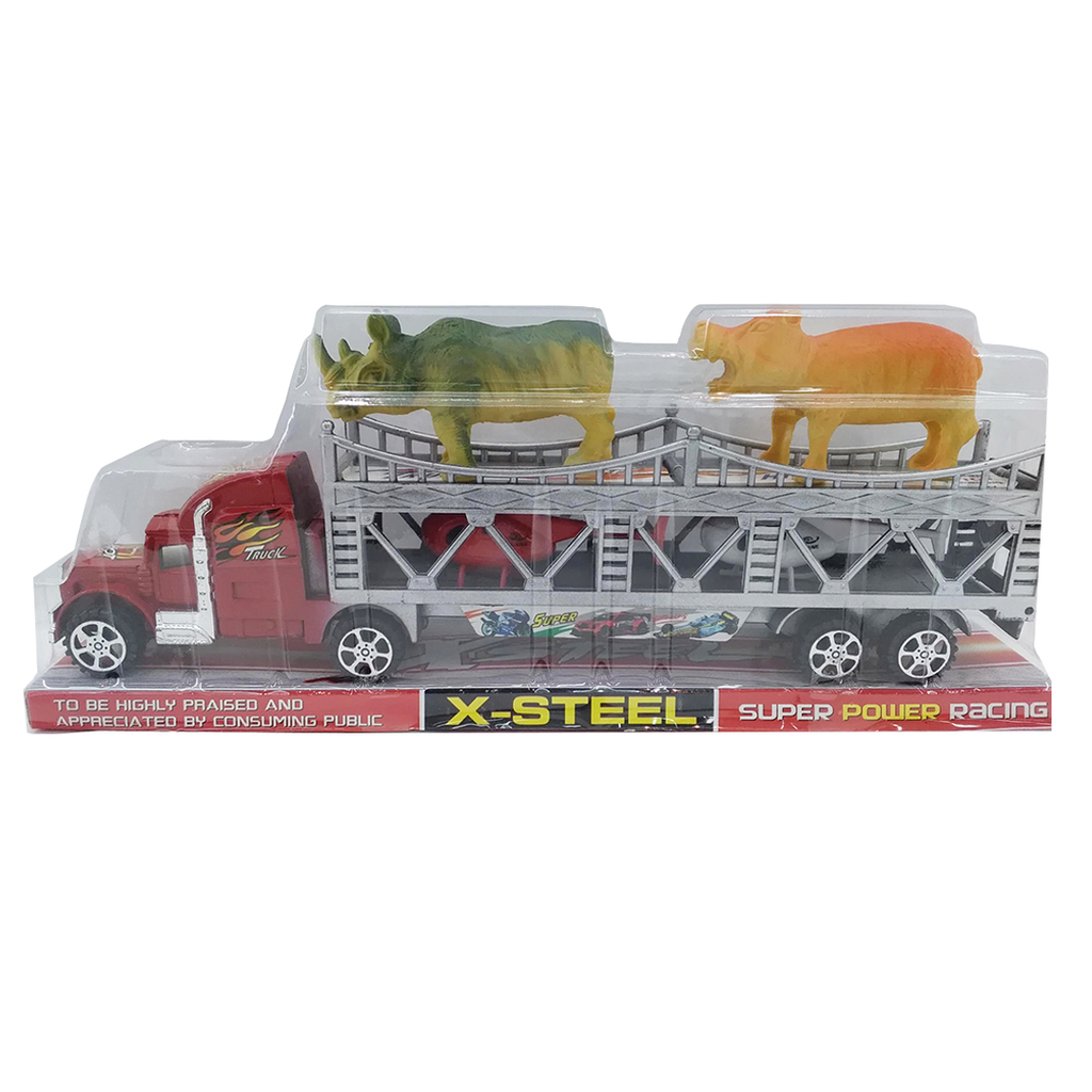 CAMION CON ACOPLADO A FRICCION 36 X 14 X 7 CM