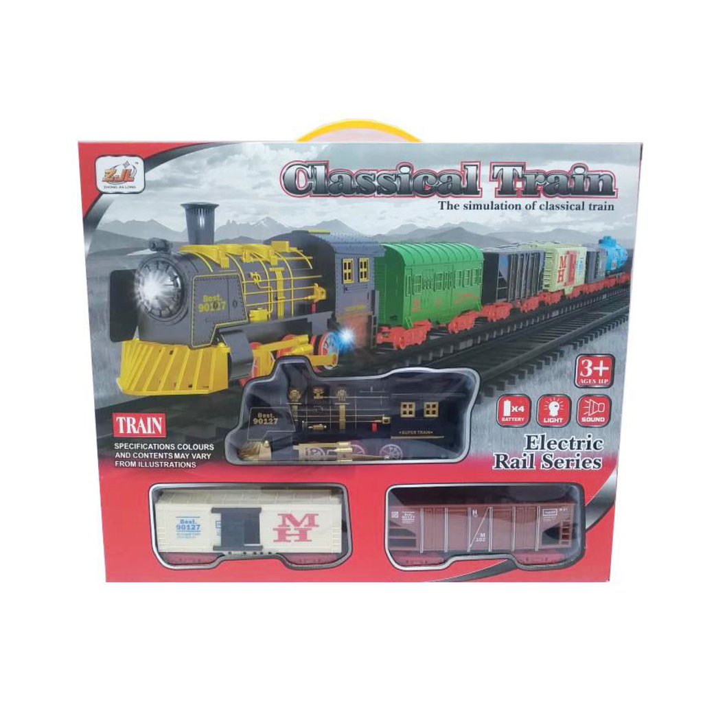 SUPER PISTA DE TREN CON SONIDO Y LUCES 38 X 32 X 5 CM