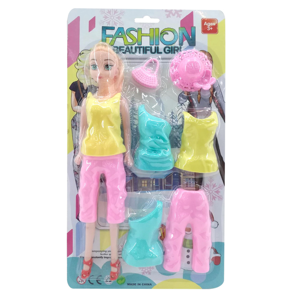 MUÑECA FASHION CON ACCESORIOS 36 X 20 X 4 CM
