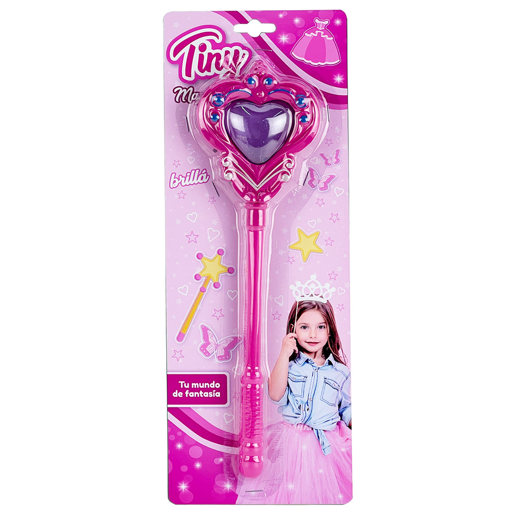 VARITA DE PRINCESA CON LUZ Y SONIDO 38 X 14 X 3 CM