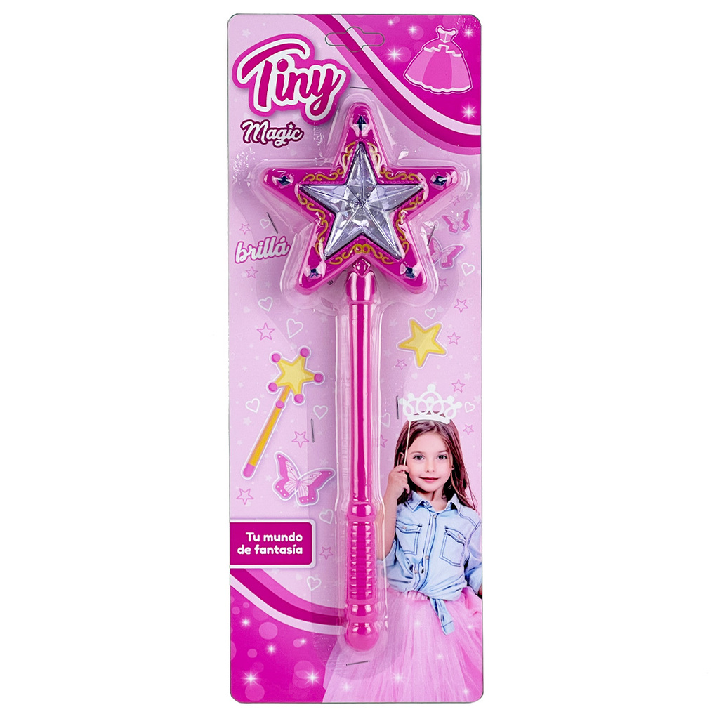 VARITA DE PRINCESA CON LUZ Y SONIDO 38 X 14 X 3 CM