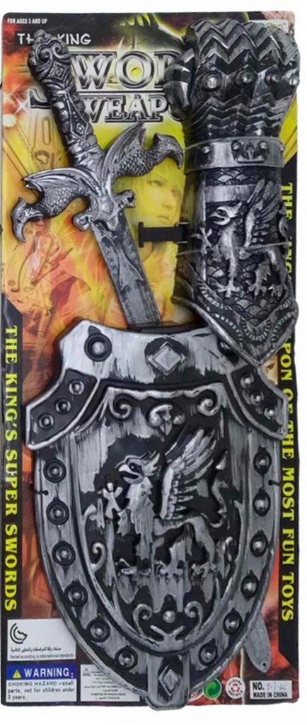 ESPADA Y ESCUDO 49 X 23 X 4 CM