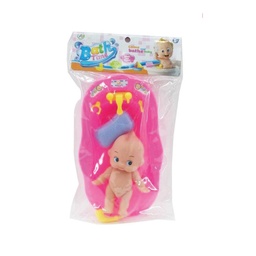 [52079] MINI BEBOTE CON BAÑERA Y ACCESORIOS 27 X 16 X 6 CM
