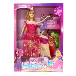 [52377] MUÑECA FASHION CON ACCESORIOS 32 X 24 X 5 CM