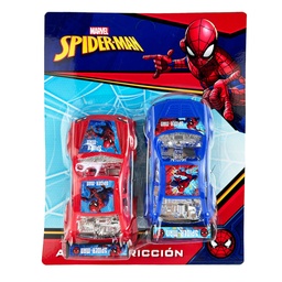 [54416] AUTO A FRICCION X2 SPIDER-MAN 28 X 22 X 6 CM AUTO: 17 X 8 CM