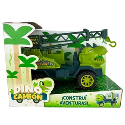 [54421] CAMION DINOSAURIO CONSTRUCCION RUEDAS DE GOMA 32 X 20 X 10 CM