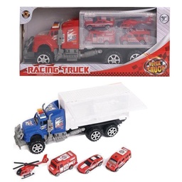 [54426] CAMION A FRICCION CON AUTITOS (6 UNIDADES) GO SPEED 34 X 19 X 9 CM