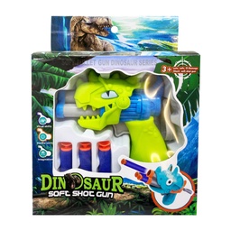 [54483] PISTOLA LANZA DARDOS DINOSAURIO 23 X 18 X 7 CM