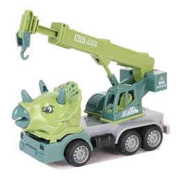 [54538] CAMION DINOSAURIO CONSTRUCCION RUEDAS DE GOMA 24 X 17 X 7 CM