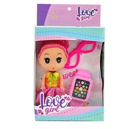 [54581] MINI MUÑECA CON ACCESORIOS 14 X 11 X 4 CM