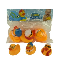 [54658] CHIFLES PATITOS MODELOS SURTIDOS (3 UNIDADES) 8 X 8 X 6 CM