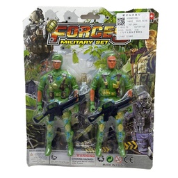 [54678] SET DE SOLDADITOS MILITAR (2 UNIDADES) 26 X 21 X 3 CM