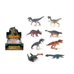 [54681] DINOSAURIOS DE GOMA 24 PIEZAS / DISPLAY DINOSAURIO: 10 CM 22 X 19 X 9 CM