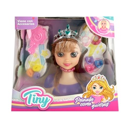 [54729] MUÑECA PARA PEINAR TINY CON ACCESORIOS (3 MODELOS) 24 X 8 X 20 CM