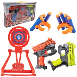 [54813] SET DE PISTOLAS LANZA DARDOS CON ACCESORIOS PARA PRACTICAR 40 x 24 x 7 CM