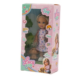 [54903] MINI MUÑECA LUCY POP TINY CON MASCOTA (12 PZAS / DISPLAY) 8 X 16 X 5 CM