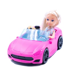 [54911] MINI MUÑECA LUCY POP TINY CON AUTO Y ACCESORIOS 12 X 18 X 7 CM AUTO: 17,5 X 9 X 6 CM