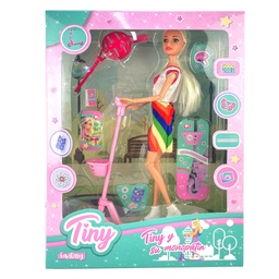 [54925] MUÑECA TINY MONOPATIN CON ACCESORIOS 35 X 26 X 9 CM