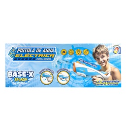 [8856] SUPER PISTOLA DE AGUA A BATERIA CON LUCES BASE-X SPLASH CARGA USB 48 X 6 X 17 CM