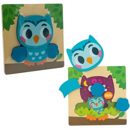 [55158] JUEGO DIDACTICO DE ENCASTRE BLOQUES DE MADERA (12 MODELOS) 15 X 15 CM
