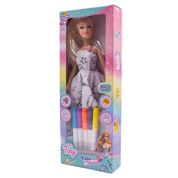 [55035] MUÑECA TINY PARA PINTAR CON FIBRAS 6 PZAS / DISPLAY 31 X 10 X 4,5 CM