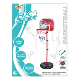 [55324] ARO DE BASQUET COMPLETO CON PIE ALTURA AJUSTABLE HASTA 1,7 METROS 170 X 26 X 26 CM