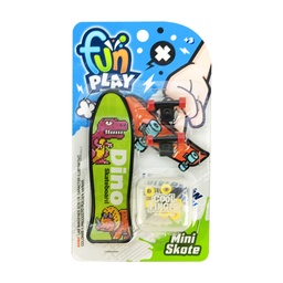 [55341] MINI SKATE PARA DEDOS CON ACCESORIOS DINO - ASTRONAUTA FUN PLAY 16 X 9 CM