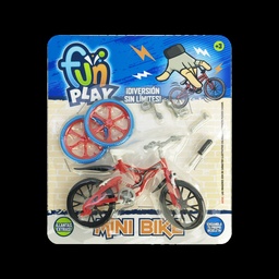 [55345] MINI BICICLETA PARA DEDOS CON ACCESORIOS FUN PLAY 12 X 8 CM