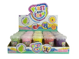 [55363] MASAS FOAM EN POTES PLASTI KIDS 20 PZAS / DISPLAY 31 X 25 X 9 CM
