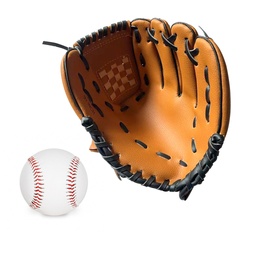 [55377] CHILDERN'S BASEBALL GLOVES WITH 7.2CM BALL, LYCHEE LINES 9.5 INCH BALL: 7.2CM