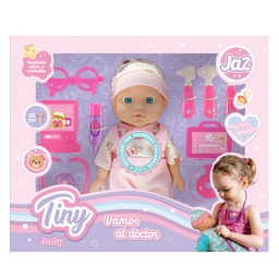 [54567] BEBOTE TINY DOCTORA CON ACCESORIOS Y SONIDOS 32 CM (CUERPO BLANDO) 43 X 36 X 10 CM