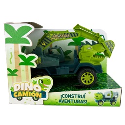 [54420] CAMION DINOSAURIO CONSTRUCCION RUEDAS DE GOMA 32 X 20 X 10 CM