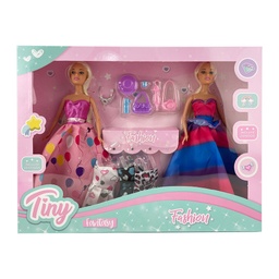 [53471] MUÑECAS TINY FASHION X2 42 X 33 X 6 CM
