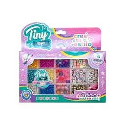 [54931] SET DE BIJOUTERIE CON CAJA PLASTICA PARA GUARDAR 17 X 10 X 2 CM