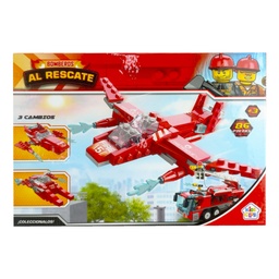 [55286] JUEGO DE BLOQUES BOMBEROS (86 PIEZAS) 22 X 15 X 5 CM