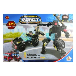 [55287] JUEGO DE BLOQUES AUTO ROBOT (115 PIEZAS) 22 X 15 X 5 CM