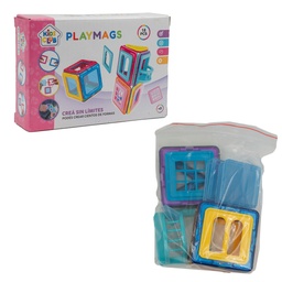 [55193] JUEGO DE BLOQUES MAGNETICOS 18 PZAS 16 X 10 X 4 CM