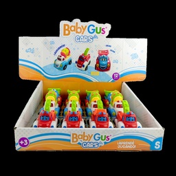 [55238] AUTITOS DE CONSTRUCCION A FRICCION BABYGUS 12 PZAS / DISPLAY DISPLAY: 30 X 30 X 8 CM AUTITOS: 8 X 8 X 5,5 CM