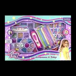 [55261] MAQUINA PARA HACER TRENZAS CON SET DE BIJOUTERIE TINY (EN CAJA) 50 X 34 X 6 CM