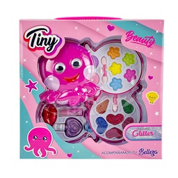 [3255] SET DE MAQUILLAJE PULPO SOMBRA Y GLITTER (EN CAJA) 25 X 25 X 7 CM
