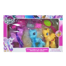 [50527] SET DE PONY X3 CON ACCESORIOS TINY 30 X 19 X 6 CM