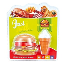 [50682] SUPER COMBO DE HAMBURGUESA + HELADO 19 X 17 CM